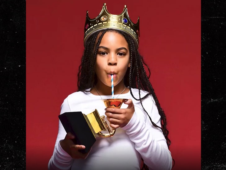 Blue Ivy Wears Crown, Drinks Out of Her First Grammy Award : Celebrity ...