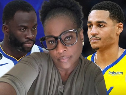 Draymond Green, Jordan Poole and Draymond's mom Mary Barbers Green