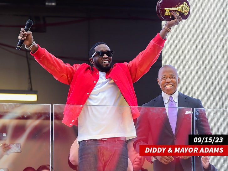 Diddy e o prefeito Adams deslizam a data