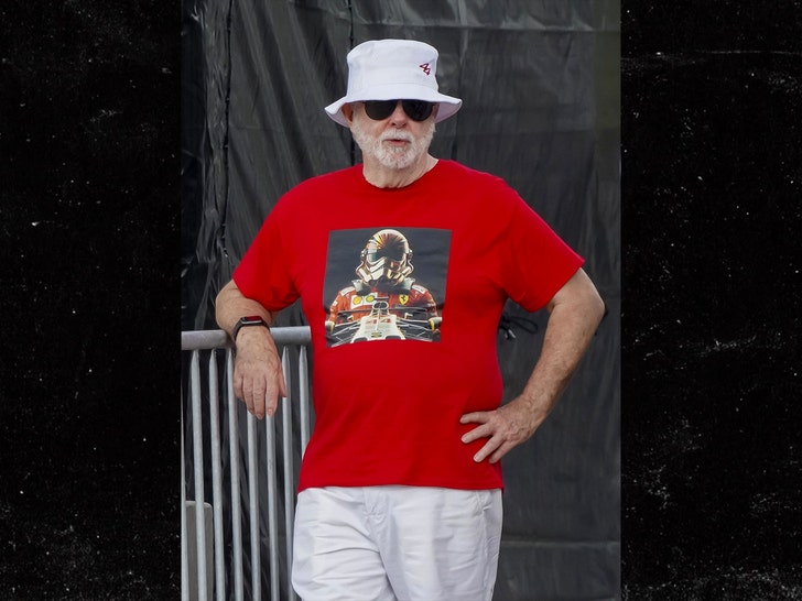 george lucas in st barts stromtrooper shirt