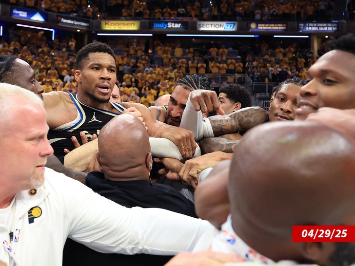 Giannis Antetokounmpo fighting