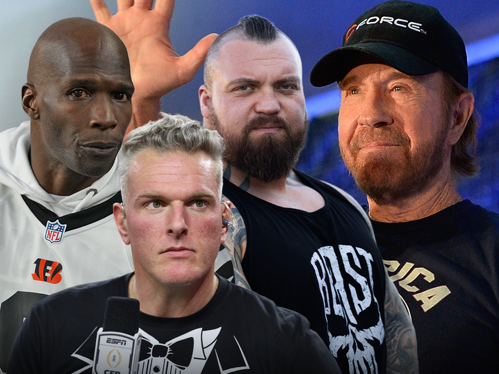 chuck norris, chad ochocinco, pat mcafee eddie hall main getty