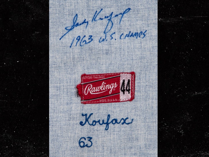 Sandy Koufax Signed Autograph Mitchell & Ness Jersey Dodgers 1963