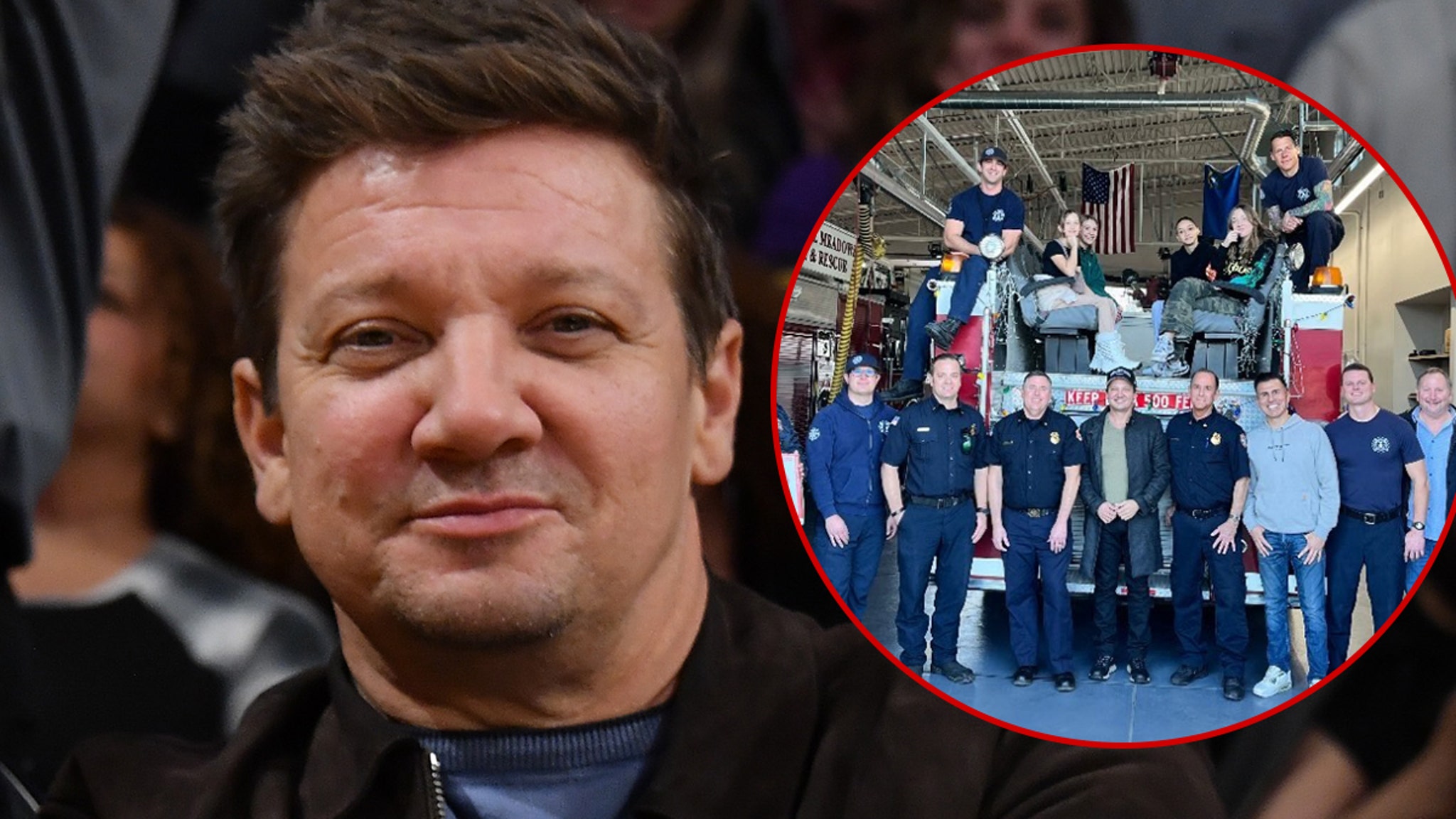Jeremy Renner Visits Reno Hospital 1 Year After Near Fatal Snowplow 