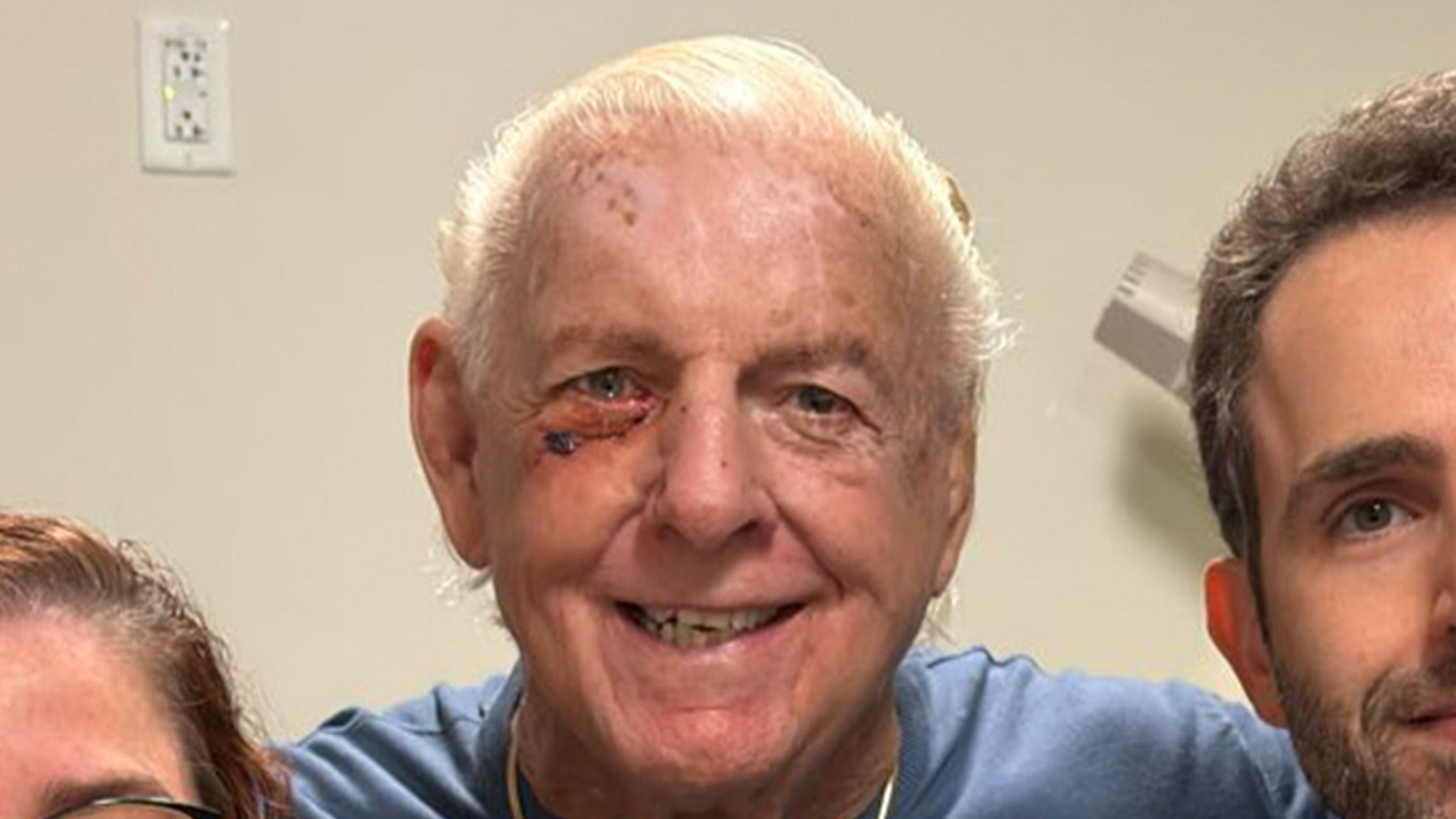 Ric Flair Shows Off Busted Eye After Bloody Fall, Needs One More Surgery