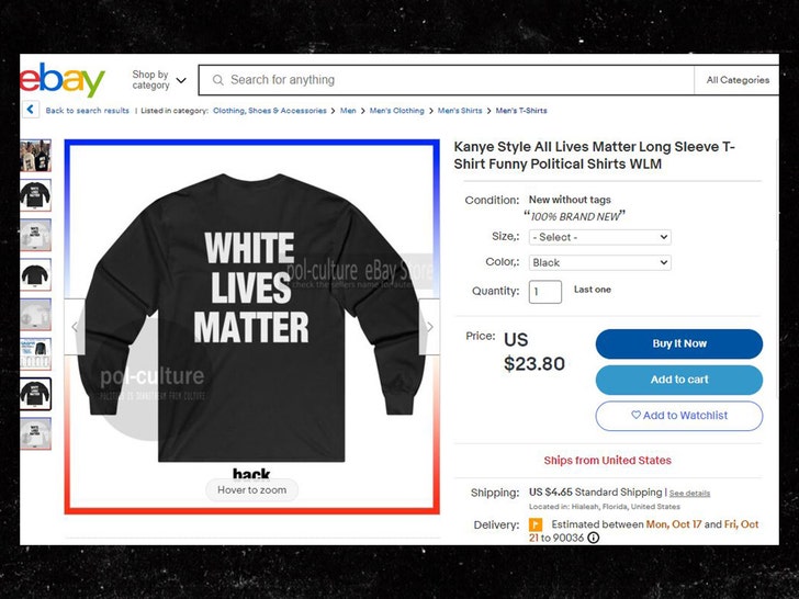 kanye west white lives matter ebay 2