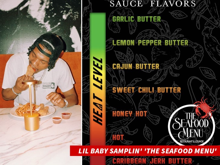 Lil Baby Samplin The Seafood Menu