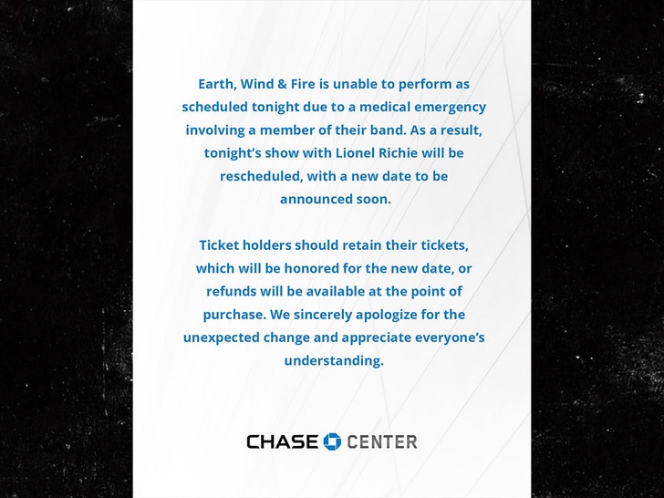 john paris chase center earth wind and fire cancel performance insta 1