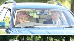 Queen Elizabeth -- Guilty of DWQ ... Driving While the Queen (PHOTO)