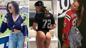 Babes In NFL Jerseys -- Touchdown!