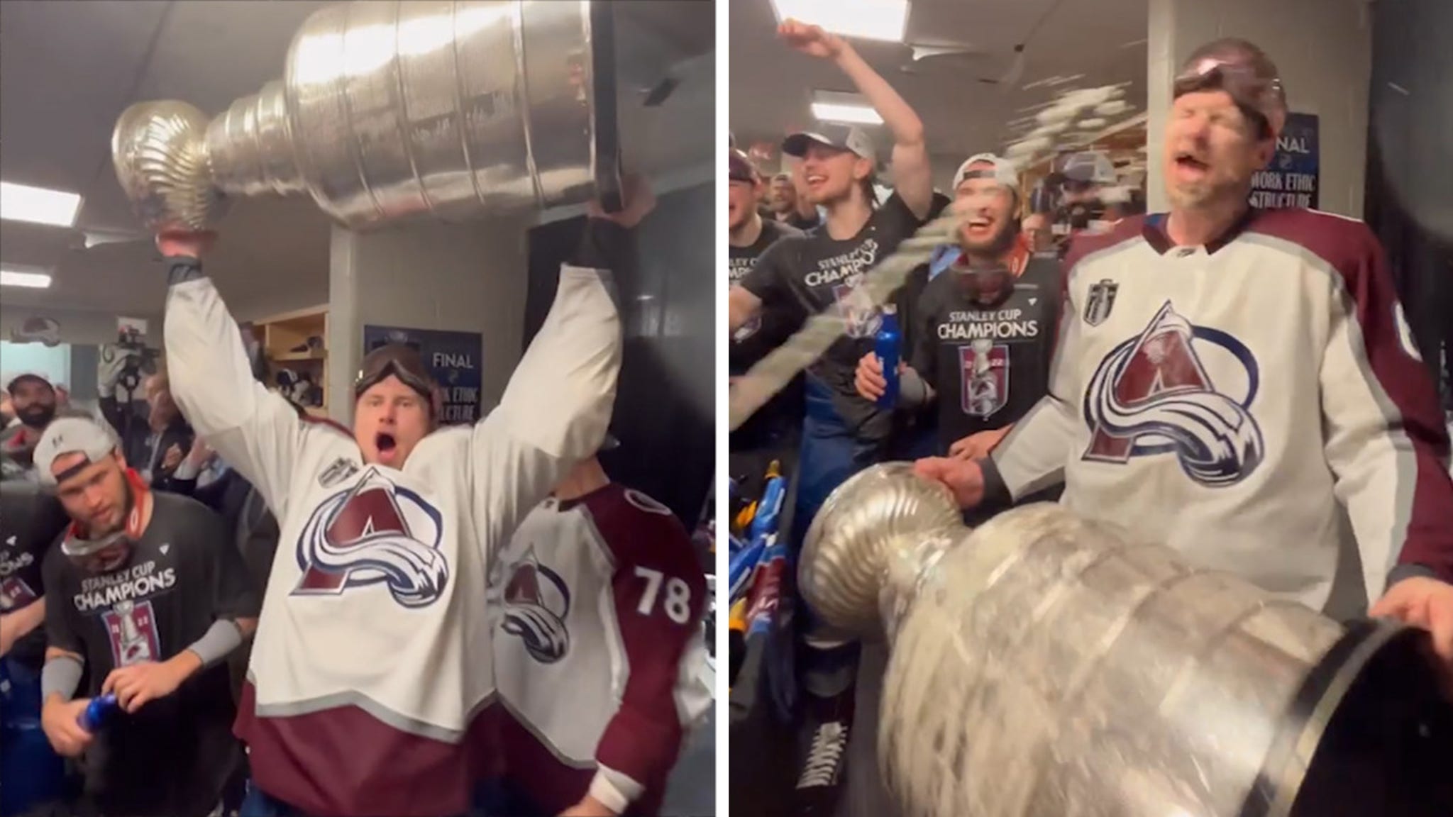 Stanley Cup Damaged During Colorado Avalanche Celebration, Party Continues  in Locker Room