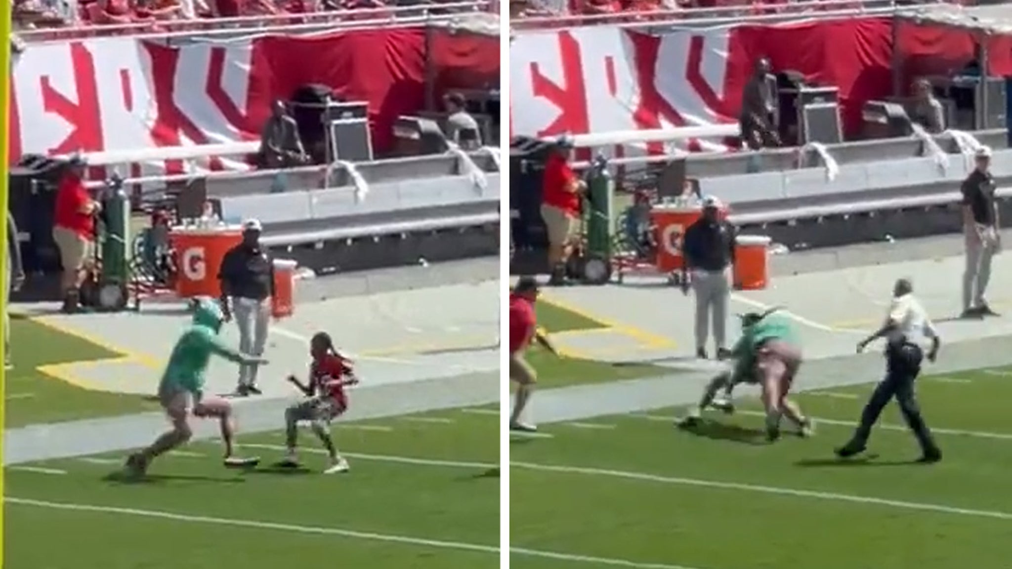 Child Tackled By Security After Running On Field During Buccaneers Game child-tackled-by-security-after-running-on-field-during-buccaneers-game