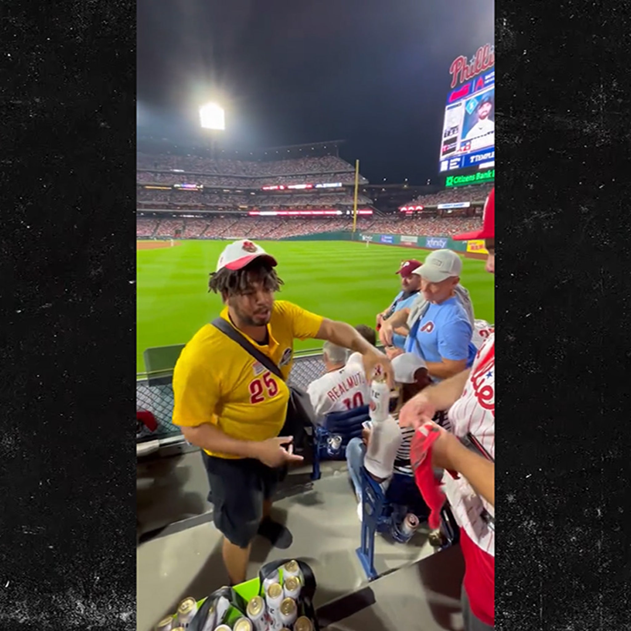 Phillies Fan Shotguns Beer On Light Pole To Celebrate NLCS Win