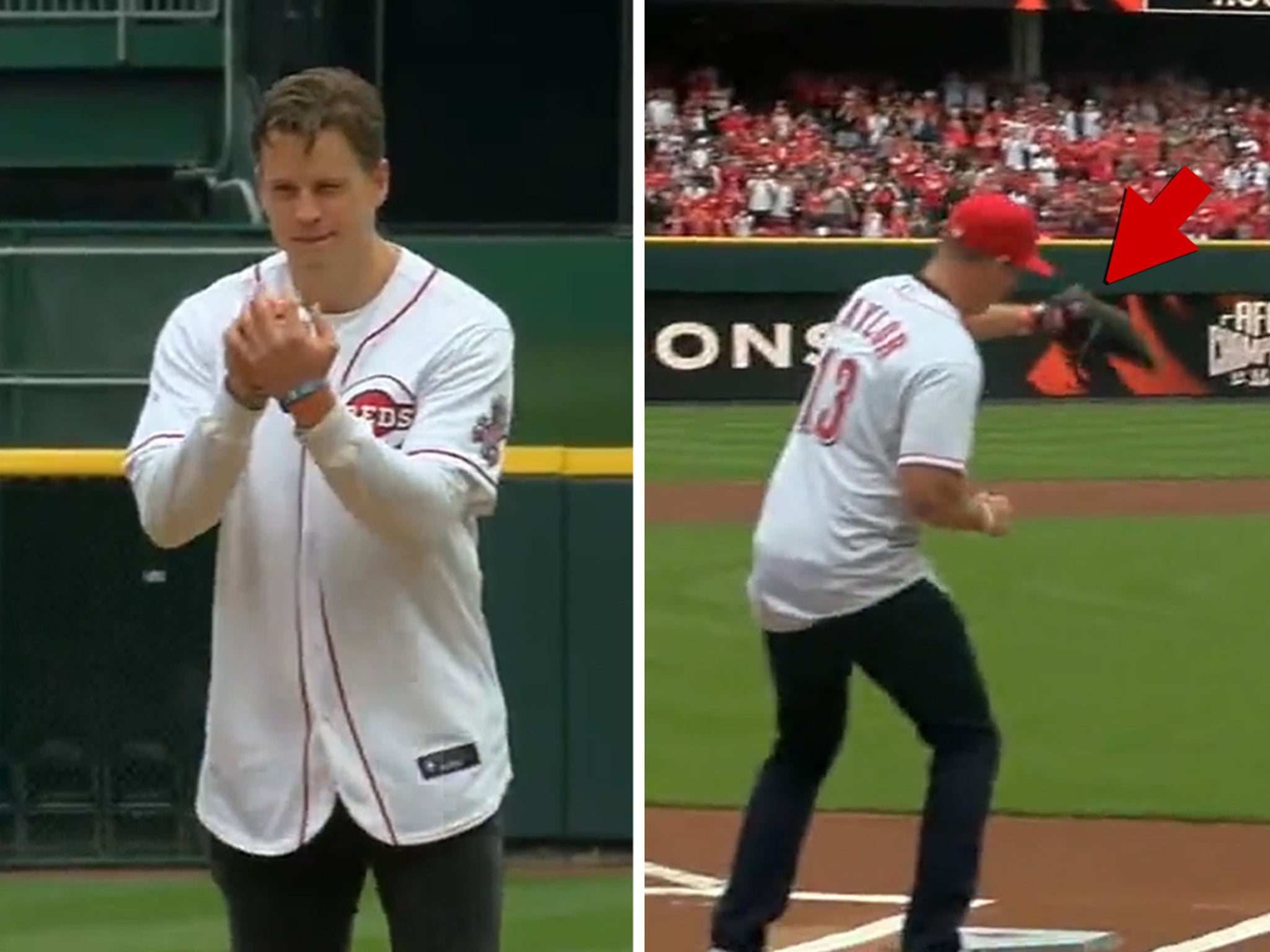 Joe Burrow - Look who's at GABP ⚾ #RedsOpeningDay