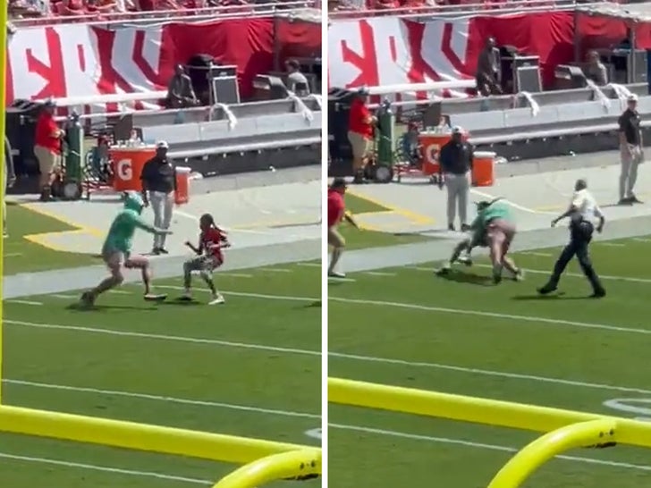 Child Tackled By Security After Running On Field During Buccaneers Game