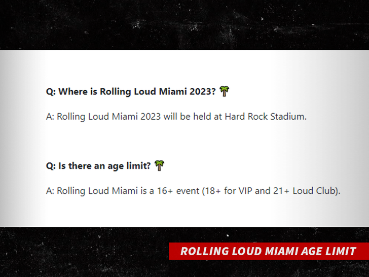 Rolling Loud Miami Age Limit