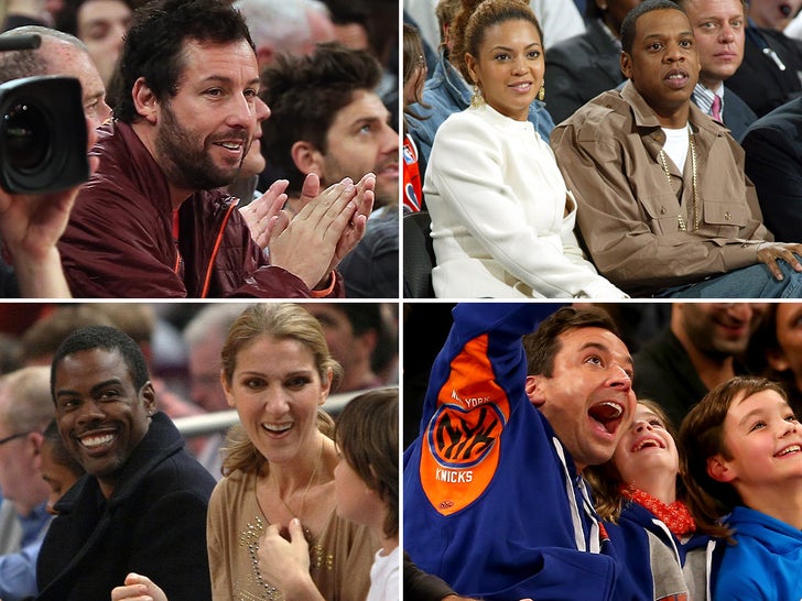 Celebs At The Knicks Games