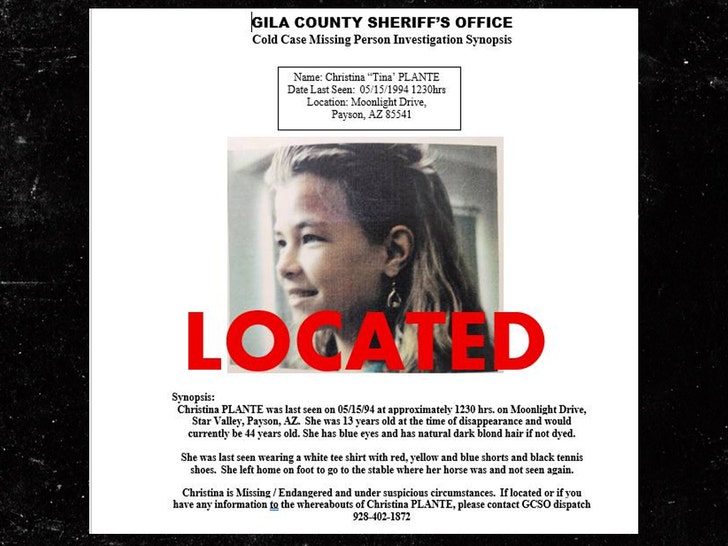 gila county sheriff's office christina located poster