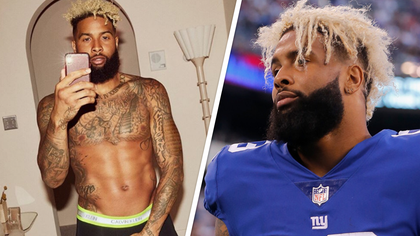 Here's Odell Beckham grabbin' some balls off the field ... thirst trappin' with a selfie in his skivvies!!