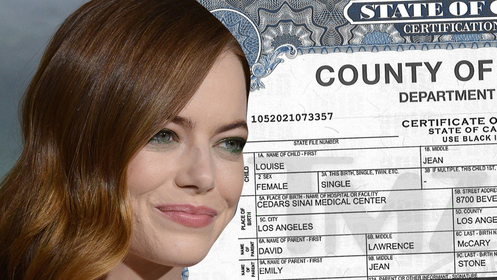 Emma Stone's Daughter's Name Revealed in Birth Certificate