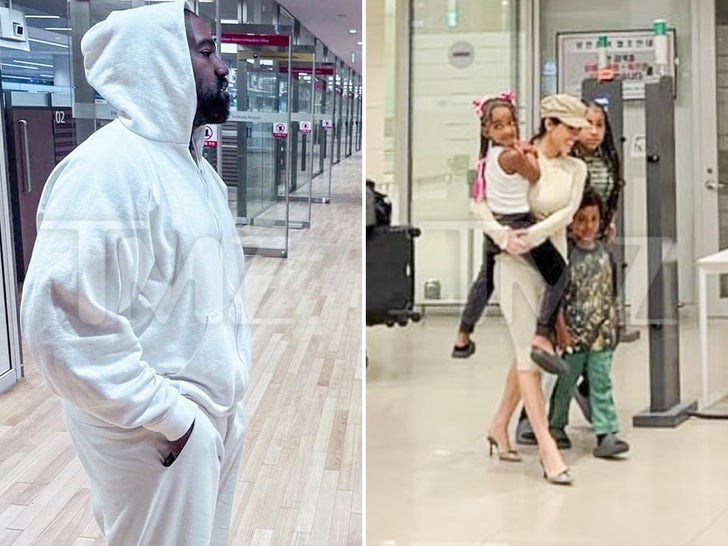 Kanye West And Bianca Censori Take His Kids to Korea for 'Vultures 2' Event