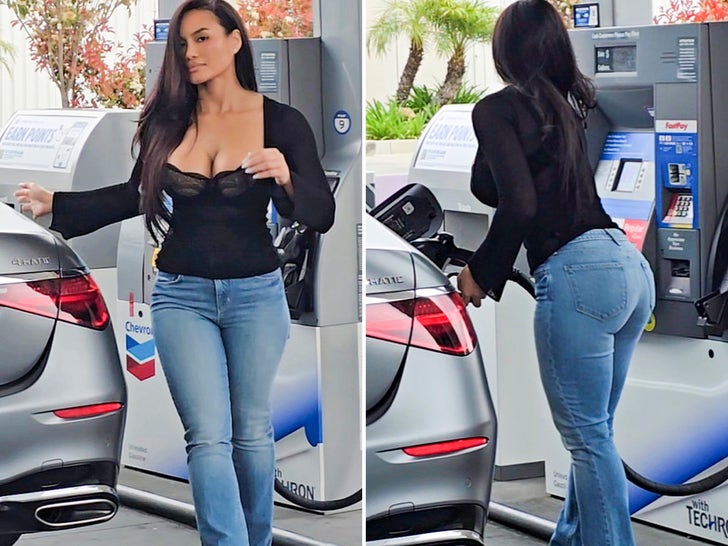 Daphne Joy Spotted Pumping Gas