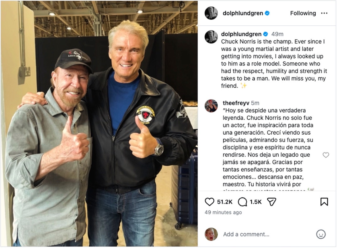 Chuck Norris Celebrity Tributes