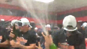 Houston Astros Go Champagne Crazy After Sweeping Indians in ALDS