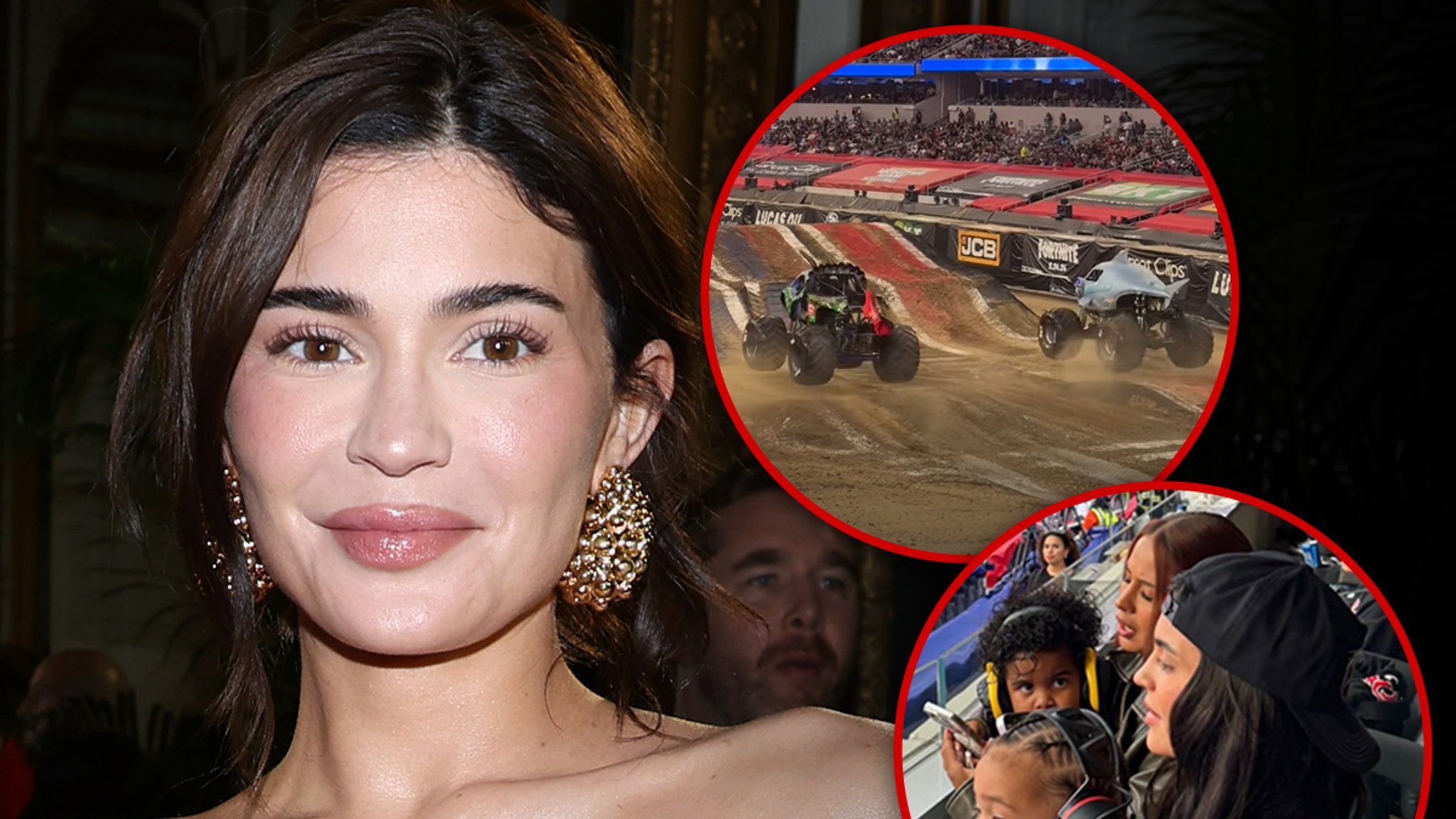 Kylie Jenner en Ayer genieten van een leuke moeder-zoon-date tijdens de Monster Truck Rally
