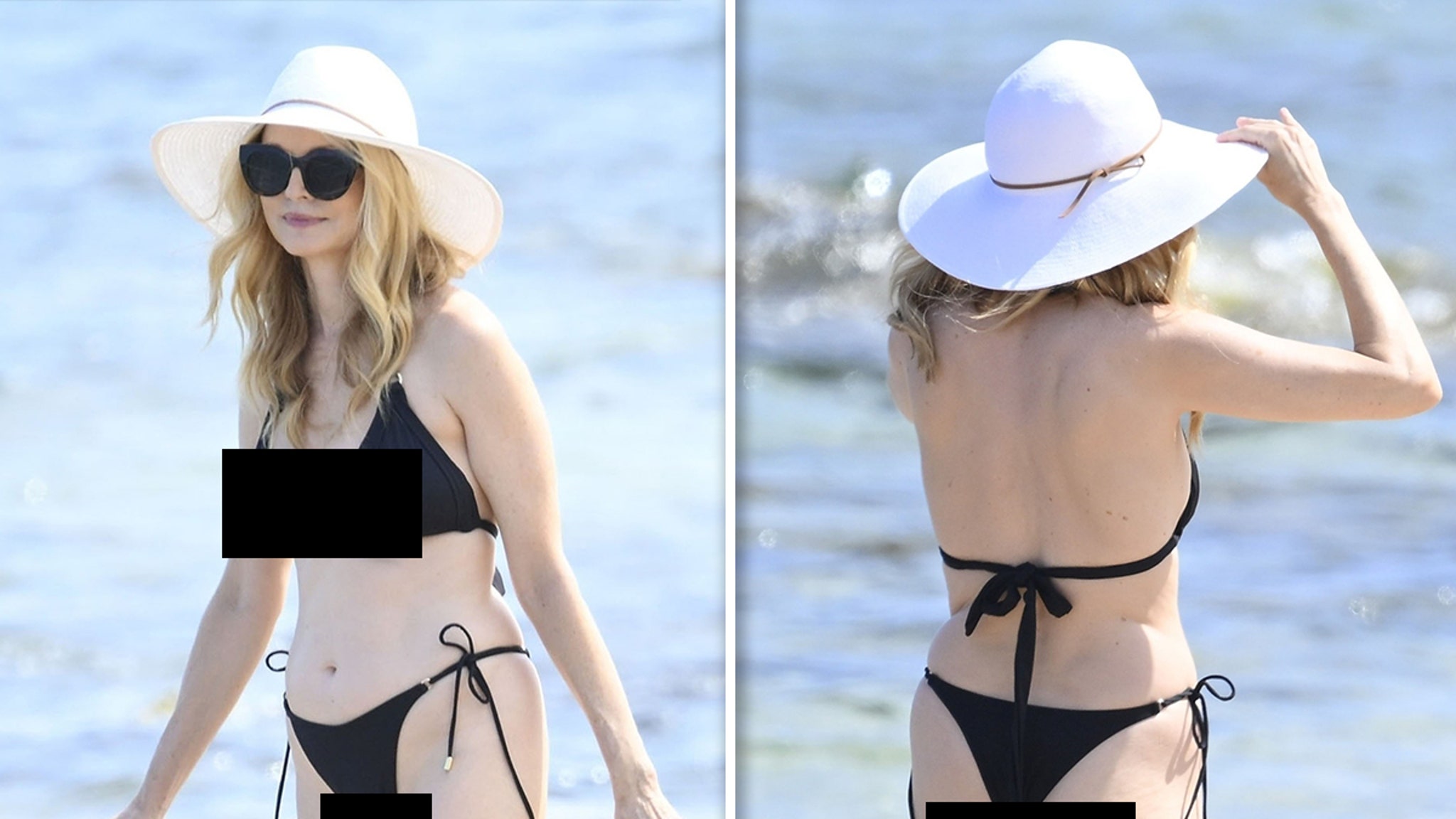 Heather Graham Strips Down to Tiny Black Bikini on Italian Vacation