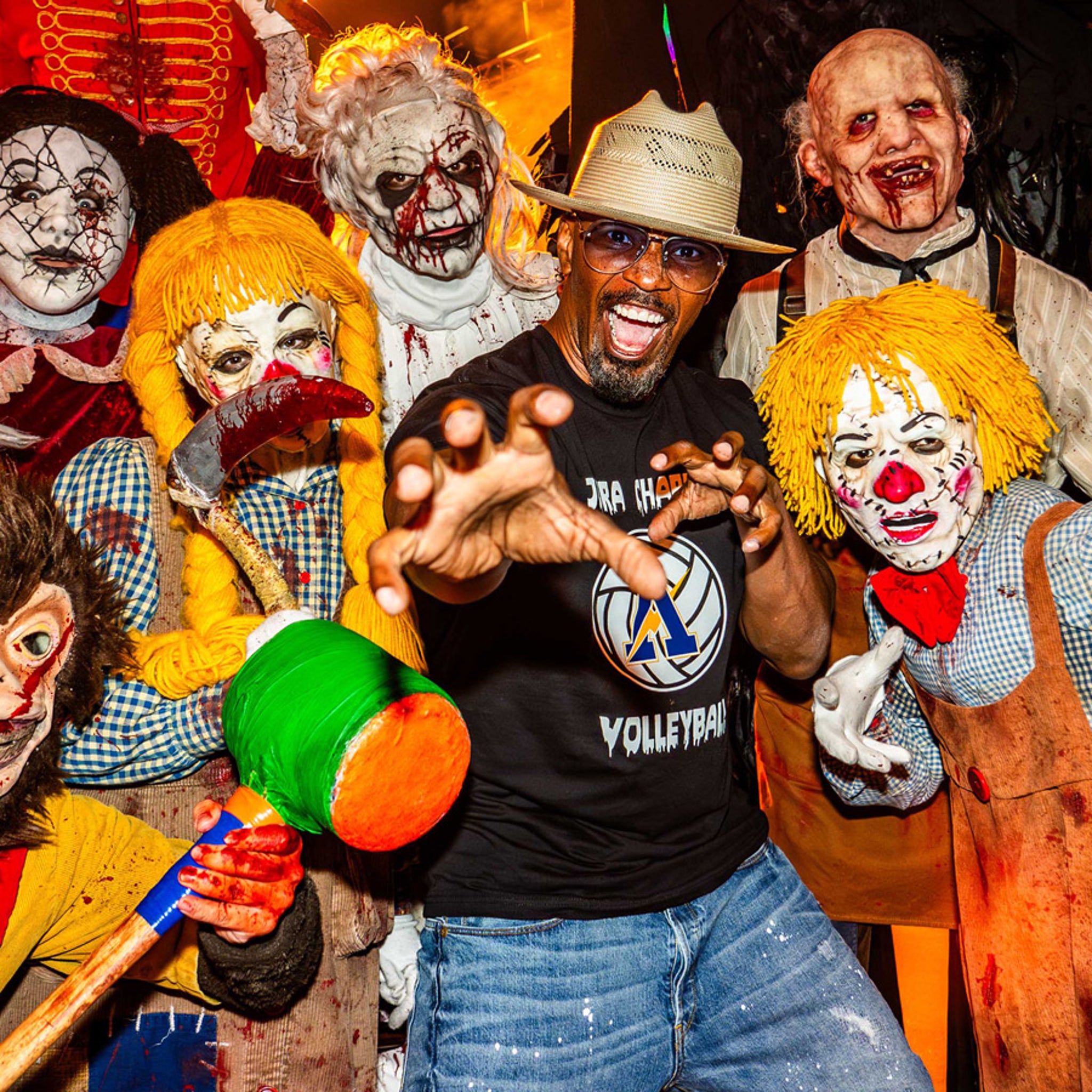 Jamie Foxx Hits Universal Studios' Halloween Horror Nights