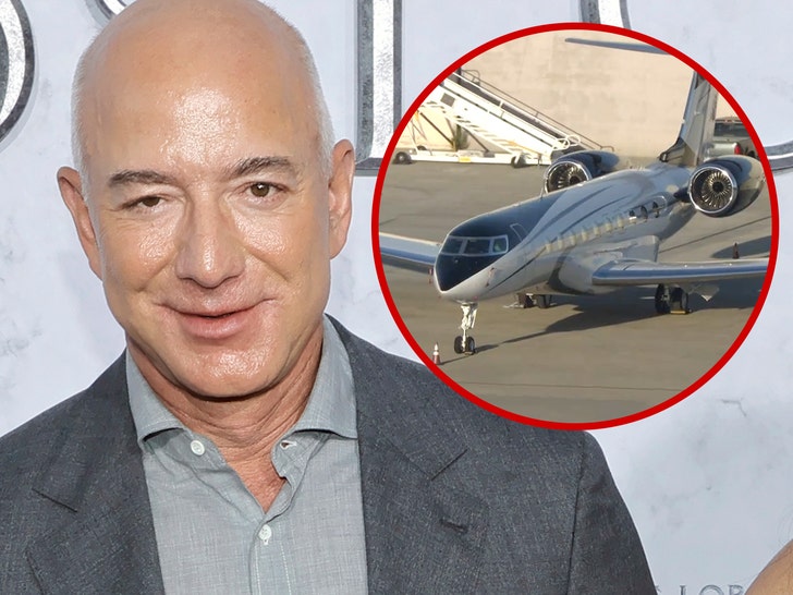 Jeff Bezos’ New  Million Private Jet Spotted at Airport in Los Angeles