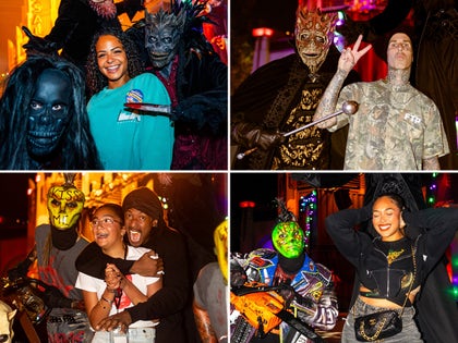 Celebrities With People In Scary Halloween Costumes