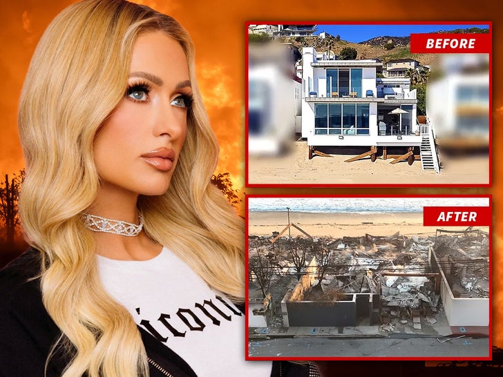 paris hilton house fires