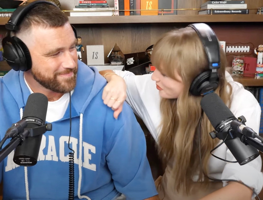 Taylor Swift Travis Kelce Handsy New Heights Podcast 13