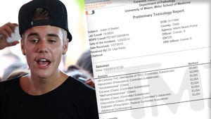 Justin Bieber DUI -- He Was High on Weed and Pills ... Toxicology Report Shows