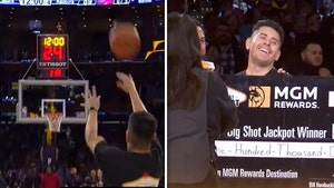 Lakers Fan Drains Half-Court Shot During Game, Wins $100K!
