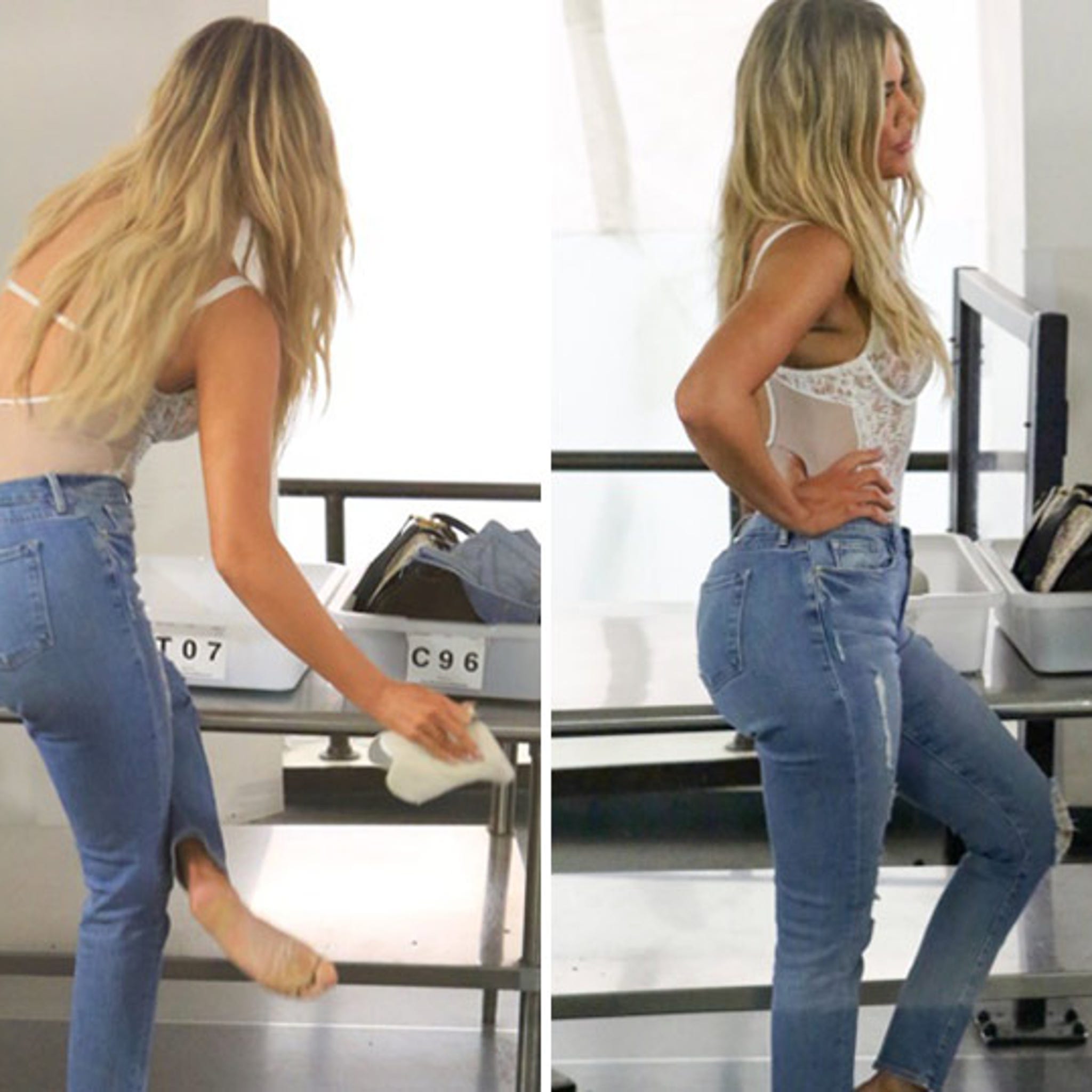 Khloe Kardashian Goes Through Airport Security Like You Do