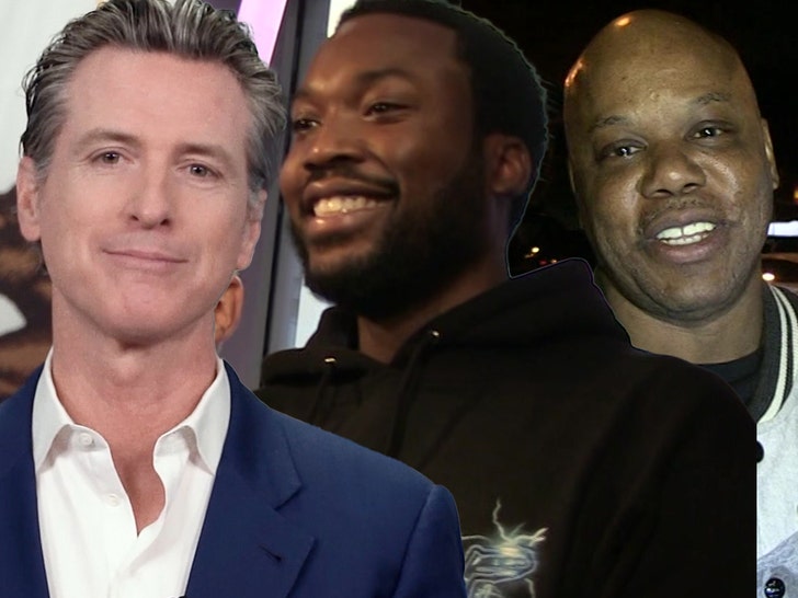 gavin newsom, meek mill, too short