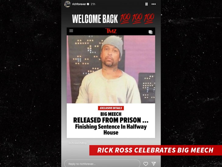 Rick Ross celebrating Big Meech's release