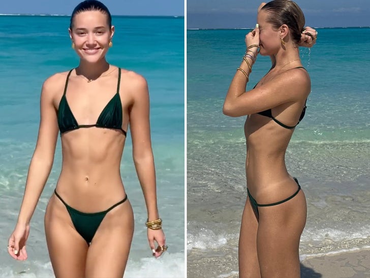 Olivia Ponton Rocks Tiny Black Bikini On Turks And Caicos Vacation