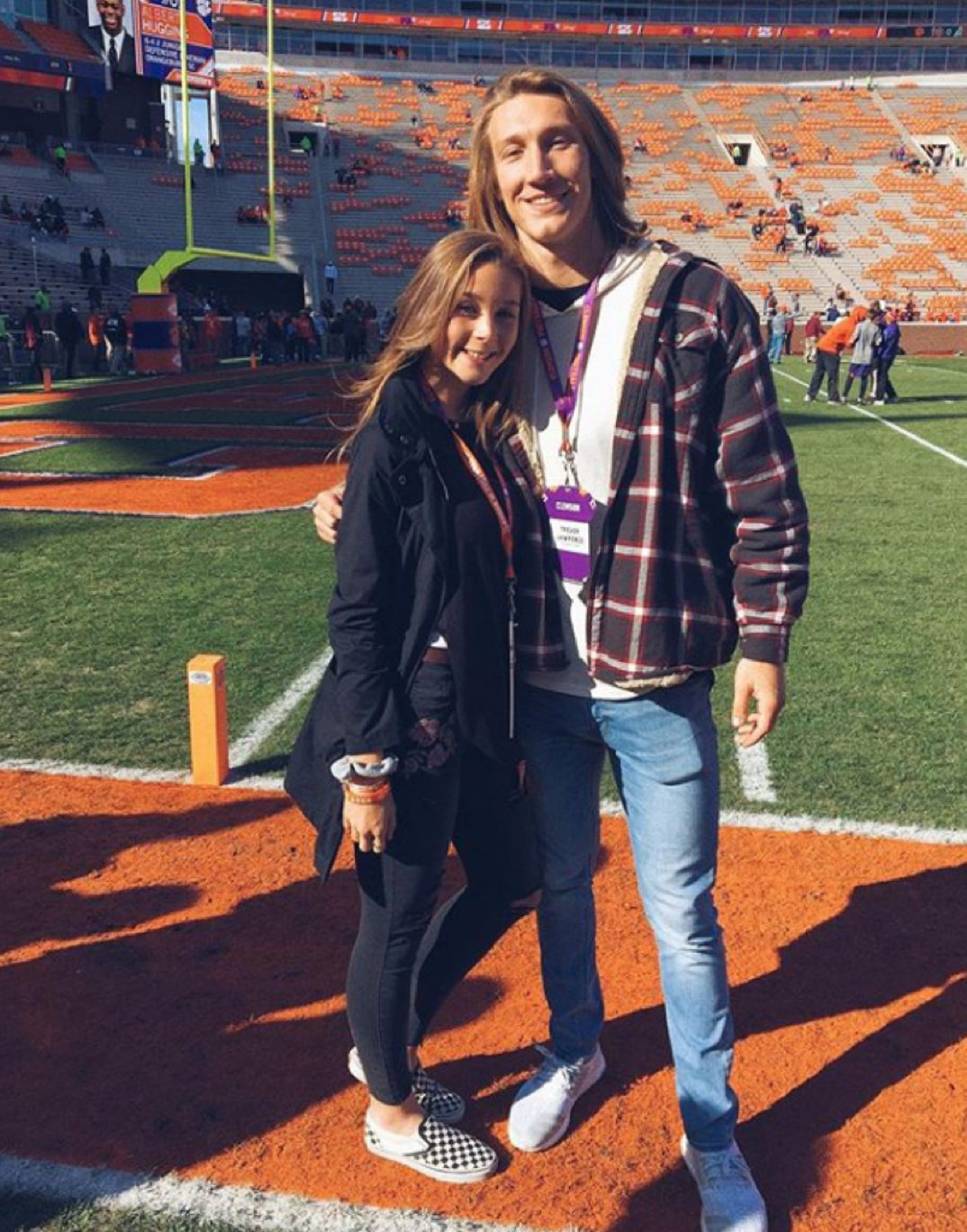 Trevor Lawrence and Marissa Mowry 