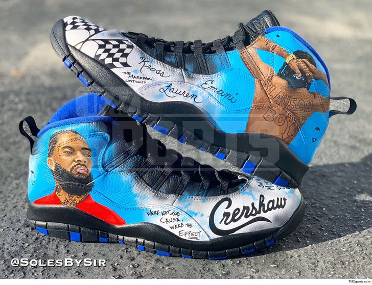Rock Nipsey Hussle Shoes in Playoffs