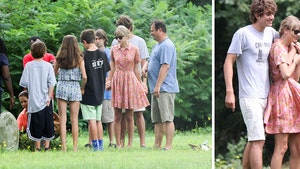 Taylor Swift -- Joins Kennedy Family to Visit BF's Mom's Grave