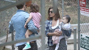 Ryan Gosling & Eva Mendes Park It With Daughters (PHOTO)