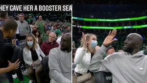 Fan Needs Booster Seat At Celtics Game After 7'6" Tacko Fall Blocks Her View