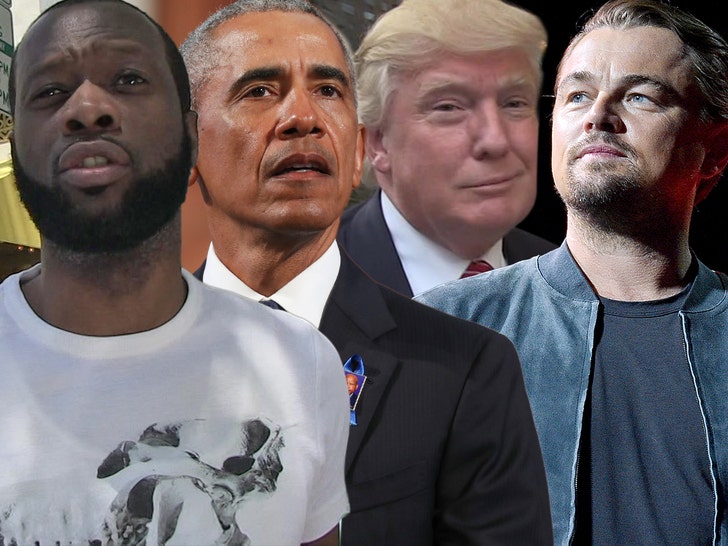 Pras, Obama, Donald Trump and Leonardo DiCaprio