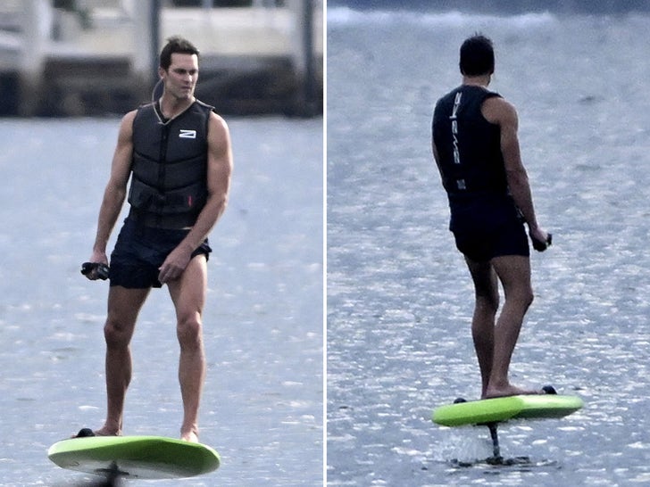 Tom Brady Electric Foil Boarding In Miami