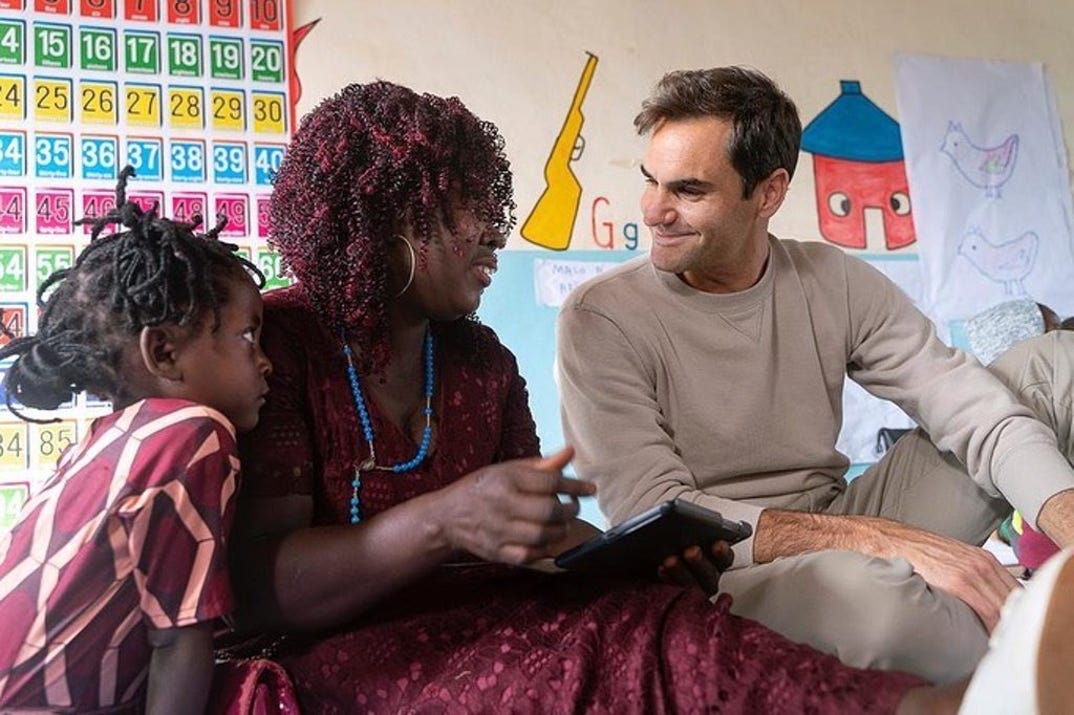 Roger Federer with Roger Federer Foundation