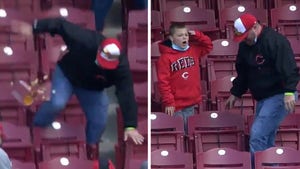 Cincinnati Reds Fan Loses Nachos, Shoe & Dignity In Diving Effort For HR Ball